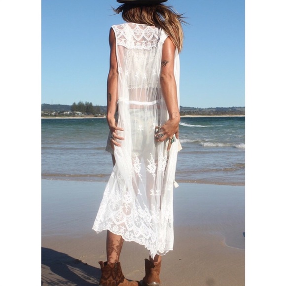 NWT Vintage Spell & the Gypsy Ophelia Lace Duster, Size S - Picture 2 of 11